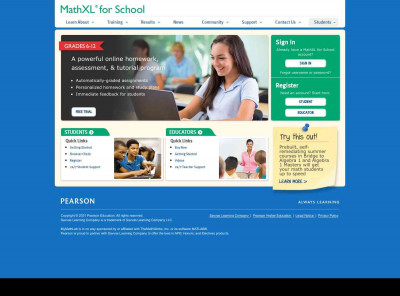 MathXL for School: K-12 students and teachers MathXL for School: K-12 students and teachers