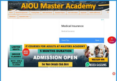 AAGHI LMS Portal - AIOU Master Academy AAGHI LMS Portal - AIOU Master Academy