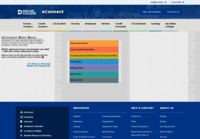 eConnect Menu eConnect Menu