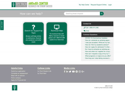IVY TECH Help Center IVY TECH Help Center
