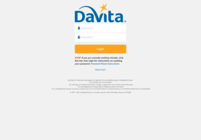 DaVita Village Login Service DaVita Village Login Service