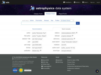 SAO/NASA ADS Abstract Service SAO/NASA ADS Abstract Service