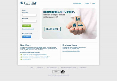 FORUM Credit Union - Log In FORUM Credit Union - Log In