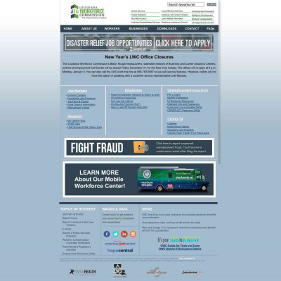 Louisiana Workforce Commission: LAWorks Homepage Louisiana Workforce Commission: LAWorks Homepage