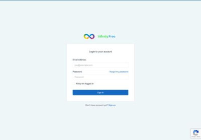 InfinityFree: Login to your account InfinityFree: Login to your account