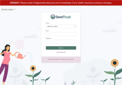 SeedTrust Escrow: Login SeedTrust Escrow: Login