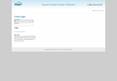 Five9 Inc. :: Virtual Contact Center Login Five9 Inc. :: Virtual Contact Center Login