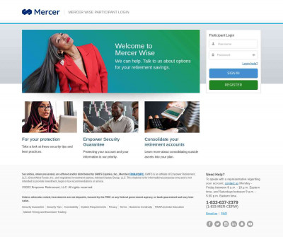 Empower Retirement: Mercer 401(k) Plan Participant Login Empower Retirement: Mercer 401(k) Plan Participant Login