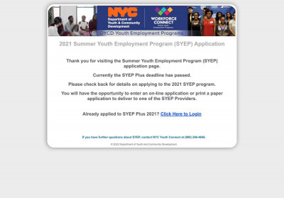 2021 SYEP Plus Application 2021 SYEP Plus Application