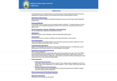 eServices of Prince William County, Virginia eServices of Prince William County, Virginia