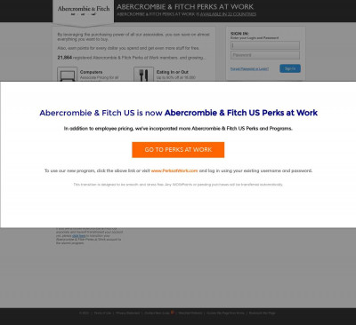Abercrombie & Fitch Perks at Work Abercrombie & Fitch Perks at Work