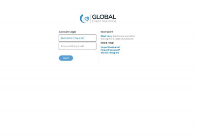 Global Client Solutions - Account Login Global Client Solutions - Account Login