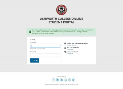 Welcome to Ashworth College Online | Student Portal Welcome to Ashworth College Online | Student Portal