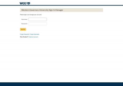 WGU Student Account Creation WGU Student Account Creation