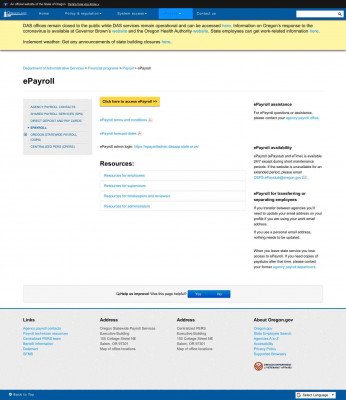 State of Oregon: Payroll - ePayroll - Oregon.gov State of Oregon: Payroll - ePayroll - Oregon.gov