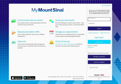 MyChart - Login Page - Mount Sinai MyChart - Login Page - Mount Sinai