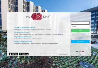 Cedars-Sinai - My CS-Link - Login Page Cedars-Sinai - My CS-Link - Login Page