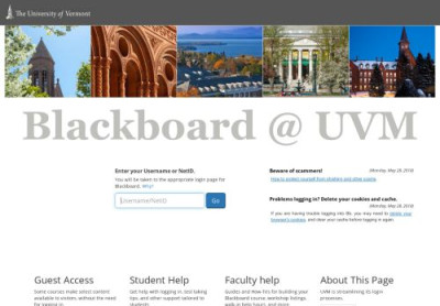 UVM BlackBoard - The University of Vermont UVM BlackBoard - The University of Vermont