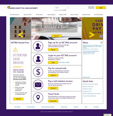 Setup Online Access to EZ TAG - Harris County Toll Road ... Setup Online Access to EZ TAG - Harris County Toll Road ...