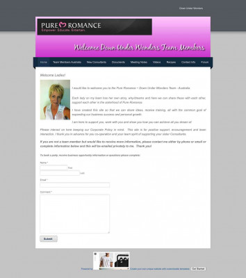 New Consultants - Pure Romance Team Down Under Wonders New Consultants - Pure Romance Team Down Under Wonders