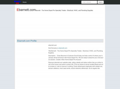 ebarnett.com -Barnett - The Home Depot Pro Specialty Trades ... ebarnett.com -Barnett - The Home Depot Pro Specialty Trades ...