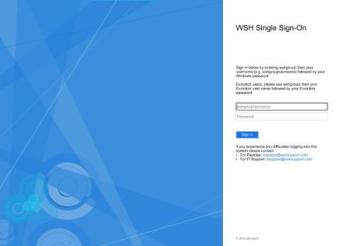 WSH Single Sign-On WSH Single Sign-On