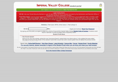 Imperial Valley College Student Portal: Login Imperial Valley College Student Portal: Login