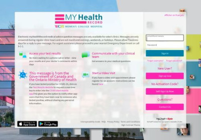 myHealthRecord - Login Page myHealthRecord - Login Page