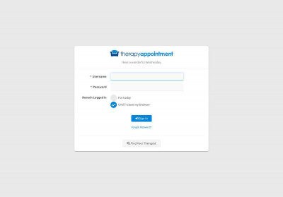 Sign In - Therapy Appointment Portal Sign In - Therapy Appointment Portal