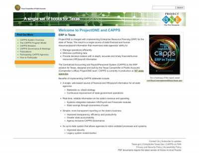 Report to the 85th Legislature: CAPPS — ERP in Texas Report to the 85th Legislature: CAPPS — ERP in Texas