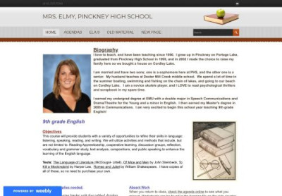 Agendas - MRS. ELMY, PINCKNEY HIGH SCHOOL - Weebly Agendas - MRS. ELMY, PINCKNEY HIGH SCHOOL - Weebly