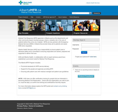 Welcome to the MFR LOGIN portal - AHS | Medical First ... Welcome to the MFR LOGIN portal - AHS | Medical First ...