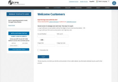 CPS Customers Log In - Consumer Portfolio Services CPS Customers Log In - Consumer Portfolio Services