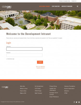 Development Intranet - Clemson University Development Intranet - Clemson University