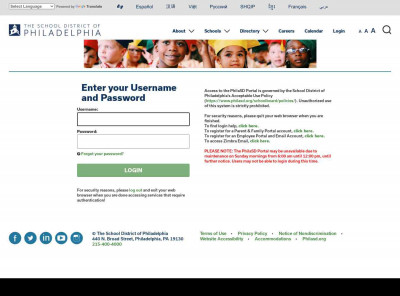 Logout successful - School District of Philadelphia Logout successful - School District of Philadelphia