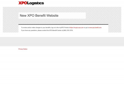 New XPO Benefit Website New XPO Benefit Website
