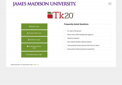 Tk20 - College of Education @ James Madison University Tk20 - College of Education @ James Madison University