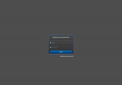Control Panel Login Control Panel Login