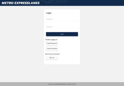 Metro ExpressLanes: Login Metro ExpressLanes: Login