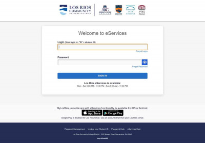 Student eServices (eServices) - Los Rios Community College ... Student eServices (eServices) - Los Rios Community College ...