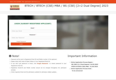 Admissions website - Nirma University Admissions website - Nirma University