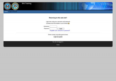 BAI Training: Login to the site BAI Training: Login to the site