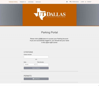 The University Of Texas At Dallas - Parking Portal The University Of Texas At Dallas - Parking Portal