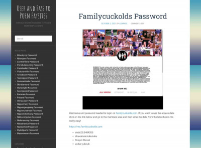 Sexandglory Password - User and Pass to Porn Paysites Sexandglory Password - User and Pass to Porn Paysites