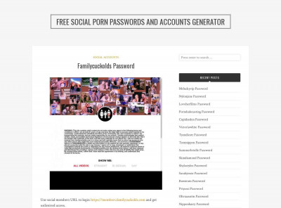Sexandglory Password Sexandglory Password