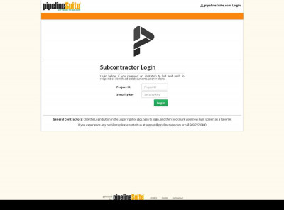 pipelineSuite.com Login pipelineSuite.com Login