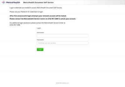 MetroHealth – Login MetroHealth – Login