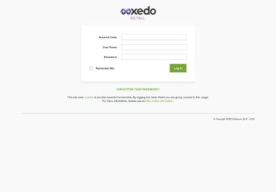 Xedo Retail: Login Xedo Retail: Login