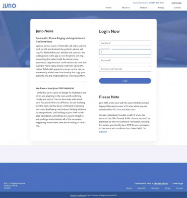 Client Login - Juno EMR Electronic Medical Records Client Login - Juno EMR Electronic Medical Records