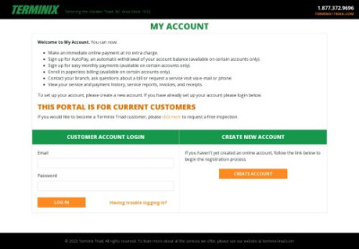 Terminix Triad: My Account Terminix Triad: My Account